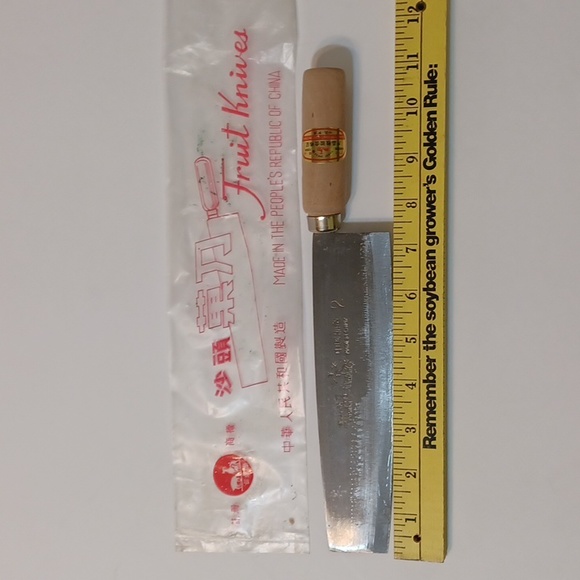 New Vintage Three Rams Brand Wood handle 11" Fruit knife L@@K! - Picture 2 of 10